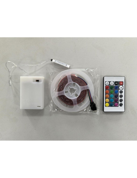 Luces de tira LED a batería GOIEHIR 2m con control remoto 24 teclas