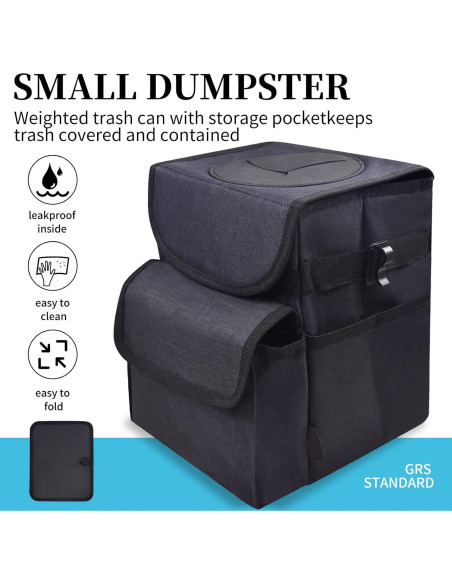 Basurero de coche ILLINOS A8080 plegable impermeable 19x15x23cm