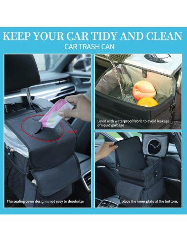 Basurero de coche ILLINOS A8080 plegable impermeable 19x15x23cm