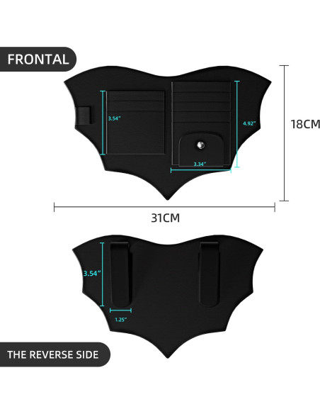 Organizador de Visera de Coche AWinjoy - Almacenamiento Negro