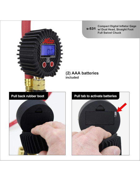Inflador Digital de Neumáticos Milton S-531 255 PSI Compacto