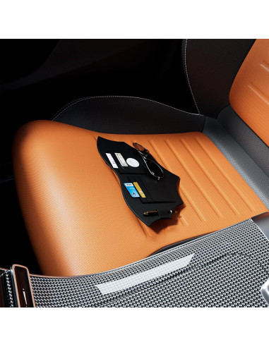 Organizador de Visera de Coche AWinjoy - Almacenamiento Negro