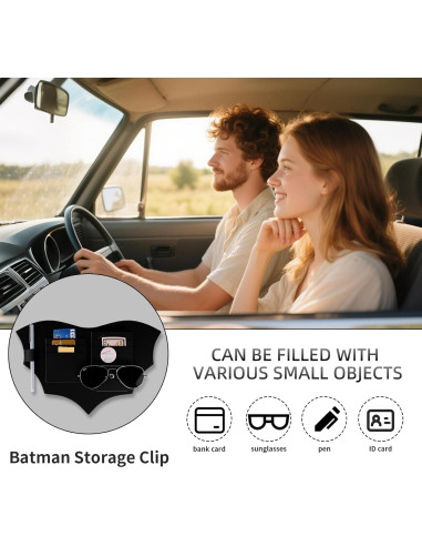 Organizador de Visera de Coche AWinjoy - Almacenamiento Negro