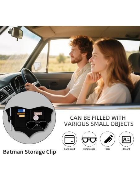 Organizador de Visera de Coche AWinjoy - Almacenamiento Negro