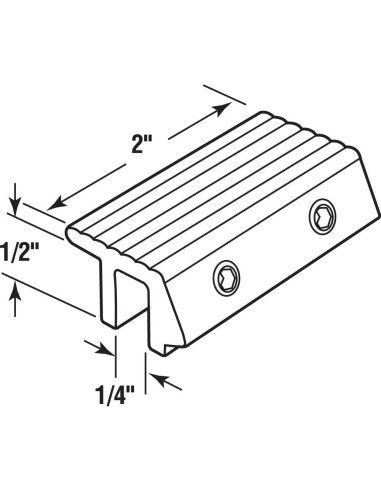 Cerradura Deslizante de Diecast Defender Security 1/4" Blanco