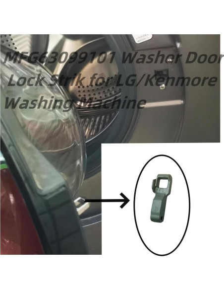 Cierre de puerta de lavadora LG Kenmore MFG63099101 9g