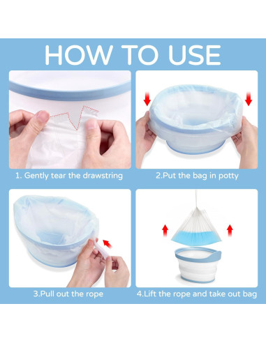 Bolsas Desechables para Inodoro MCGMITT 120 PCS a Prueba de Fugas