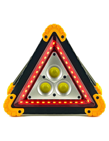 Triángulo de Advertencia LED Thehitdeal - Resistente al Agua, 4 Modos