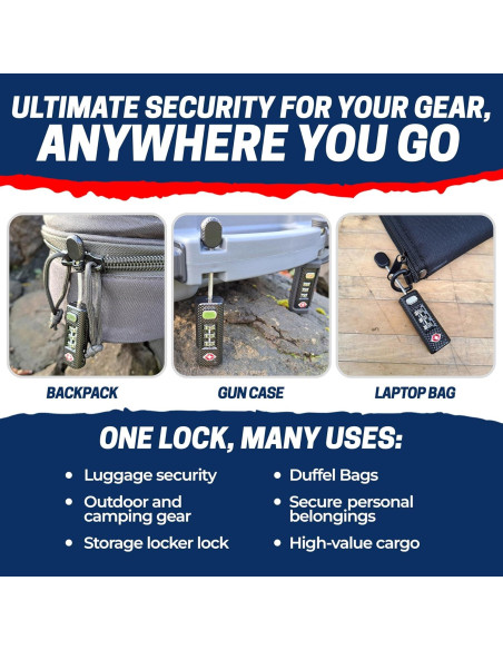 Candado de Combinación TSA Cedar Mill ZipLock Negro 81.9g