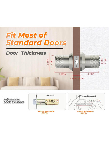 Perilla de Puerta Electrónica Buoan YL-98 Níquel con Teclado