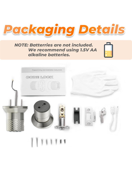 Perilla de Puerta Electrónica Buoan YL-98 Níquel con Teclado