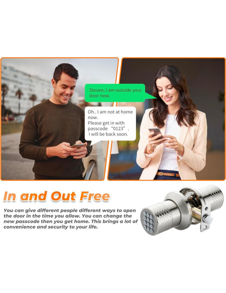 Perilla de Puerta Electrónica Buoan YL-98 Níquel con Teclado