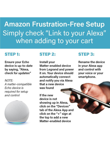 Interruptor Inteligente Legrand Wi-Fi Matter 1800W 1 Polo