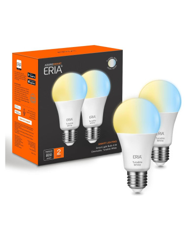 Bombillas Inteligentes ERIA A19 ZigBee 800 Lúmenes Blanco Ajustable (2 Pzs)