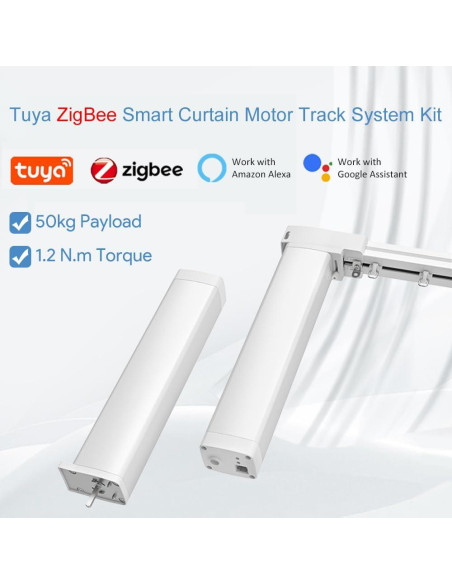 Cortinas Inteligentes SIXIN 3m con Control Remoto y ZigBee