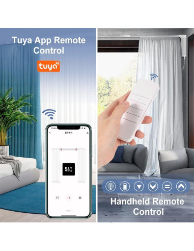 Cortinas Inteligentes SIXIN 3m con Control Remoto y ZigBee