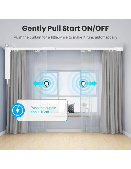 Cortinas Inteligentes SIXIN 3m con Control Remoto y ZigBee