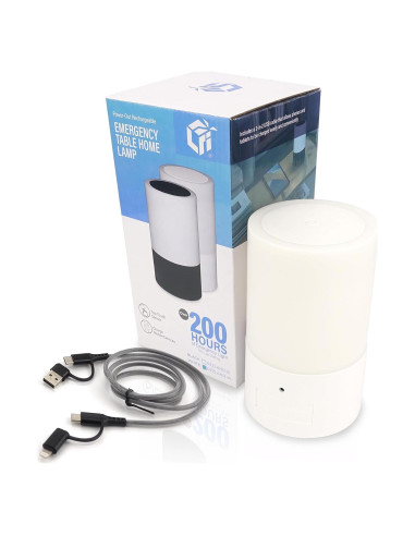 Lámpara de Mesa de Emergencia LFI 200 Horas Luz LED Recargable