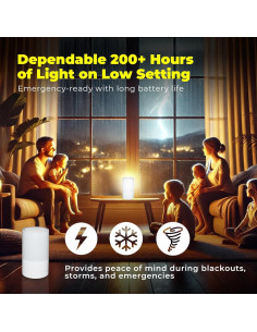 Lámpara de Mesa de Emergencia LFI 200 Horas Luz LED Recargable 2