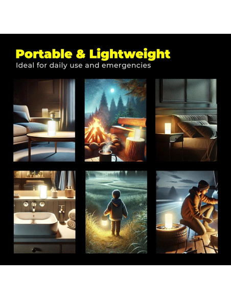 Lámpara de Mesa de Emergencia LFI 200 Horas Luz LED Recargable