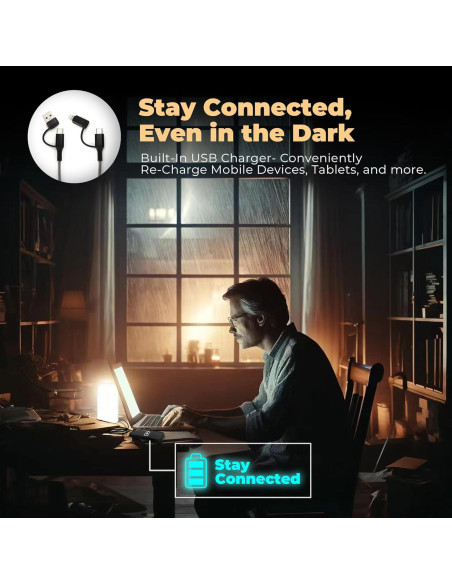 Lámpara de Mesa de Emergencia LFI 200 Horas Luz LED Recargable