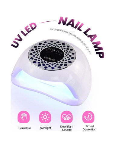 Lámpara UV LED 268W Trezuma para Esmalte de Gel Profesional