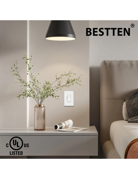 Interruptor Regulador Digital BESTTEN con LED, 150W, Blanco