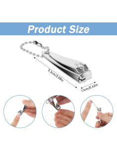 Cortauñas de Acero Inoxidable Salbsever - 4 Piezas Mini 5.08 cm 2