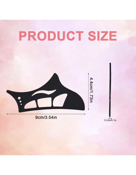 2 Plantillas de Sombra de Ojos Silicona Lyreh 9x4.4cm Reutilizables