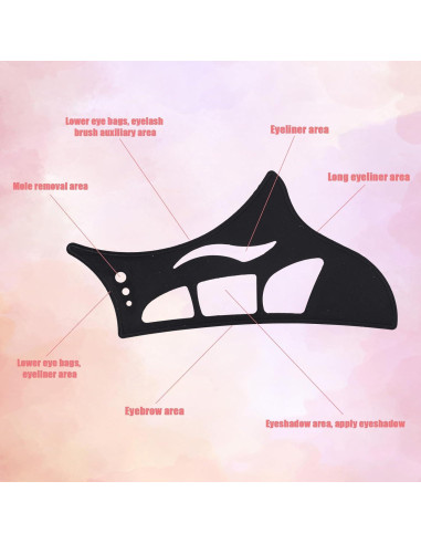 2 Plantillas de Sombra de Ojos Silicona Lyreh 9x4.4cm Reutilizables