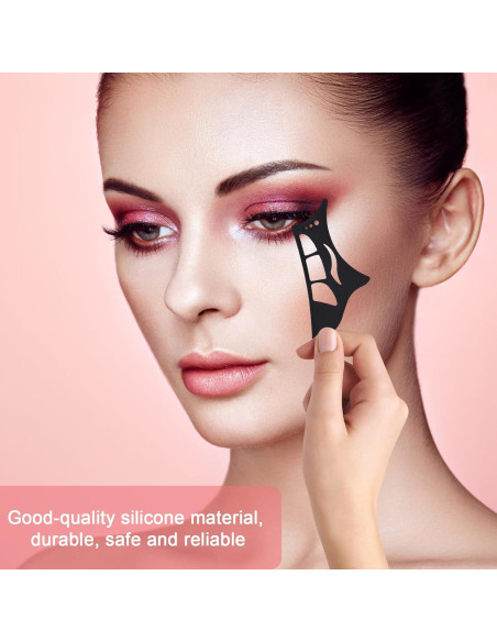 2 Plantillas de Sombra de Ojos Silicona Lyreh 9x4.4cm Reutilizables