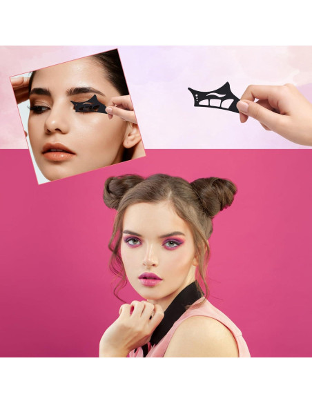 2 Plantillas de Sombra de Ojos Silicona Lyreh 9x4.4cm Reutilizables