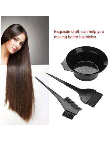 Set de Pinceles y Cuenco para Tinte Dioche - 3 Piezas Profesional