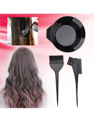 Set de Pinceles y Cuenco para Tinte Dioche - 3 Piezas Profesional
