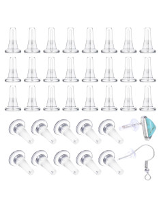 100 Tapones de Silicona Transparentes Simarro para Pendientes
