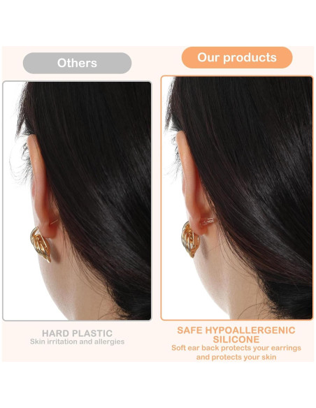 100 Tapones de Silicona Transparentes Simarro para Pendientes