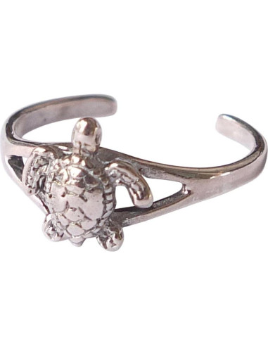 Anillo ajustable de tortuga de plata esterlina 925 MiYa
