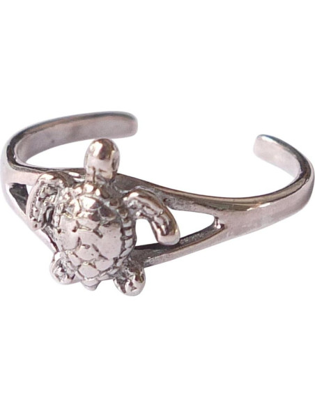 Anillo ajustable de tortuga de plata esterlina 925 MiYa