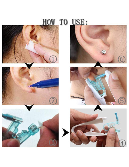 Kit de Perforación de Orejas Desechable Silmy 4 Unidades