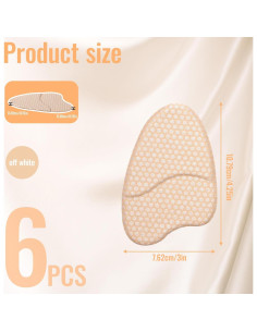 Almohadillas Metatarsales Antideslizantes Hpmjz 3 Pares Beige 2