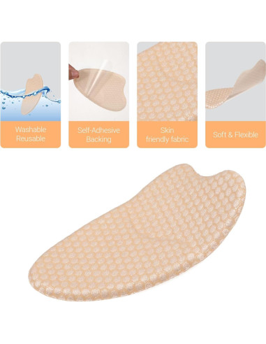 Almohadillas Metatarsales Antideslizantes Hpmjz 3 Pares Beige