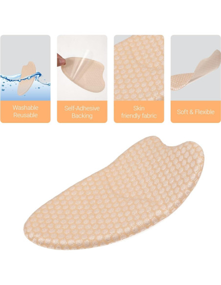 Almohadillas Metatarsales Antideslizantes Hpmjz 3 Pares Beige