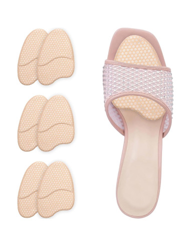 Almohadillas Metatarsales Antideslizantes Hpmjz 3 Pares Beige
