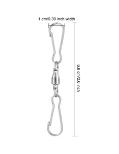 KUUQA Paquete de 12 Ganchos Giratorios Duales 18 cm 2