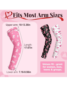 6 Pares Mangas de Compresión Rosa para Cáncer de Mama - Mujeres 2