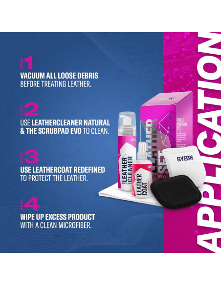 Kit de Limpieza y Protección de Cuero Gyeon Leather Set Natural