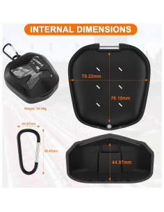 Funda para Protectores Bucales ARGOMAX, Negra, Multideporte 2