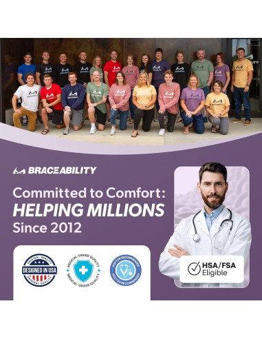 Manga de Compresión para Tobillo BraceAbility Negro S/M