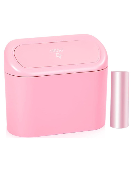 Basurero de Coche NBTEPEM Rosa a Prueba de Olores 15.5cm