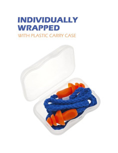 10 Pares de Tapones de Silicona BUYBUYGO con Cable y Estuche 2